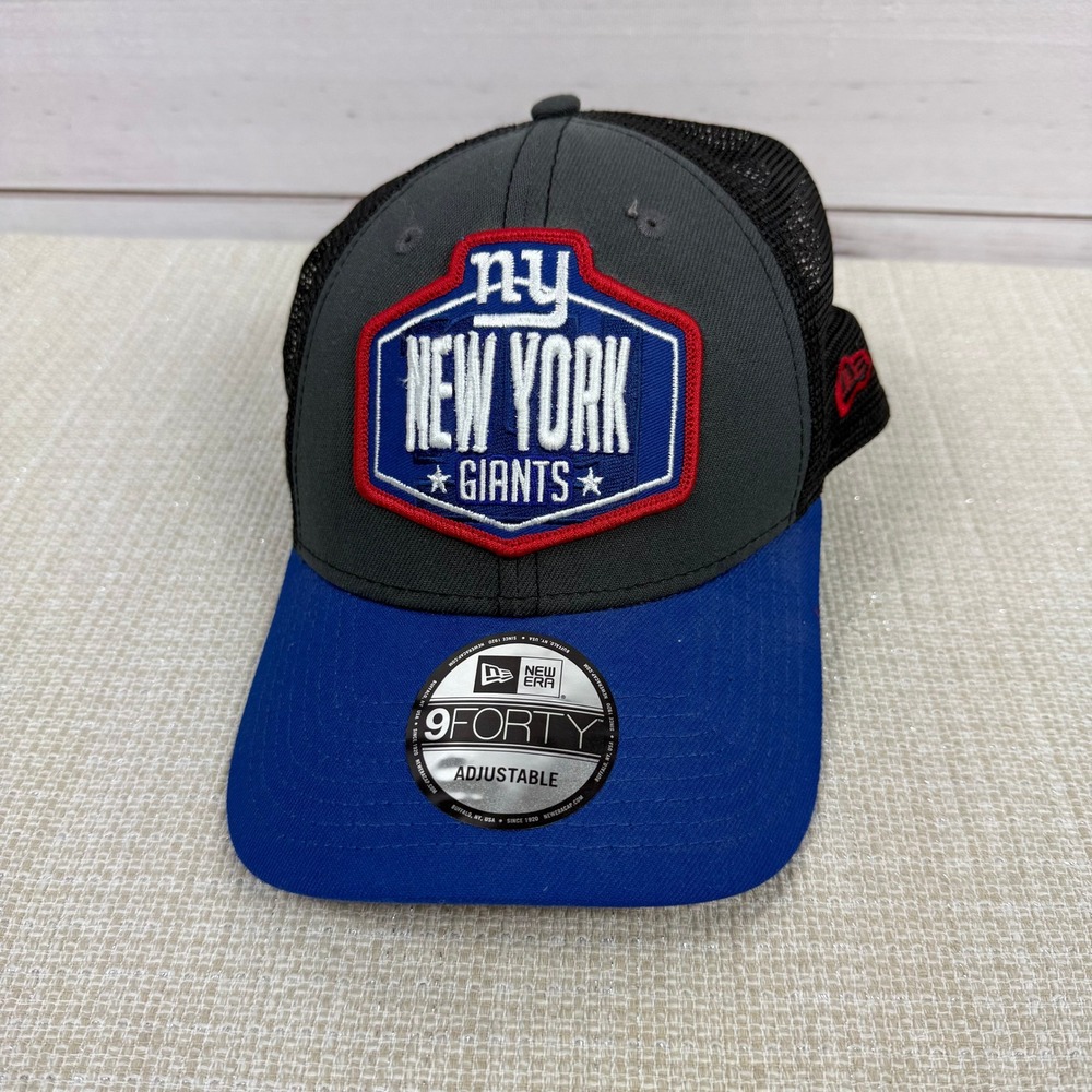 New York Giants New Era NFL Draft Trucker 39THIRTY Flex Hat-Gray/Black One‎ Size